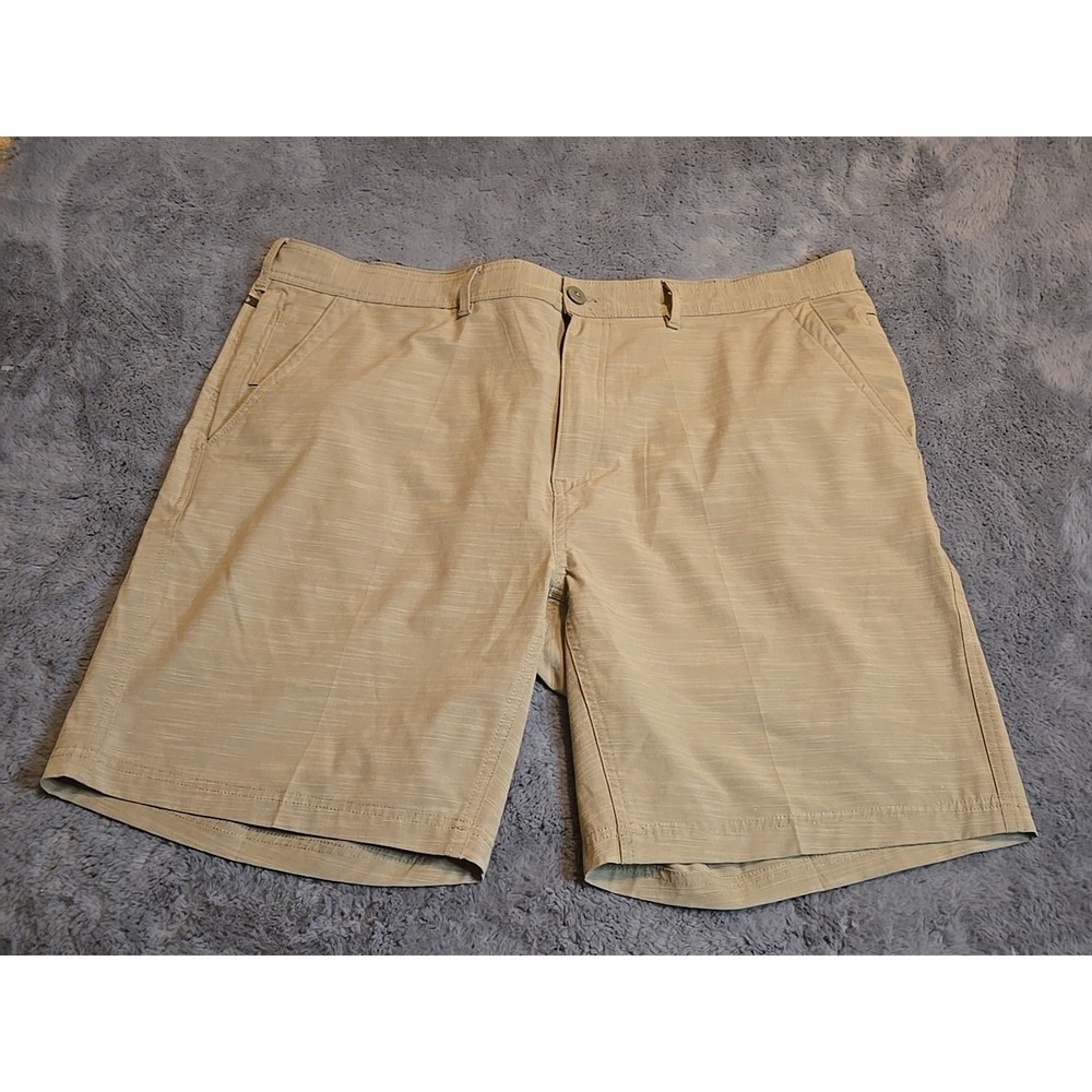 Weekender Casual Life Mens‎ 42 Beige Golf Shorts Stretch Flat Front Performance